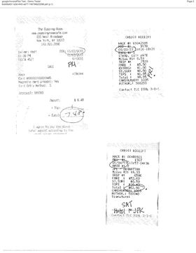Receipt page 2 — café and taxi receipts